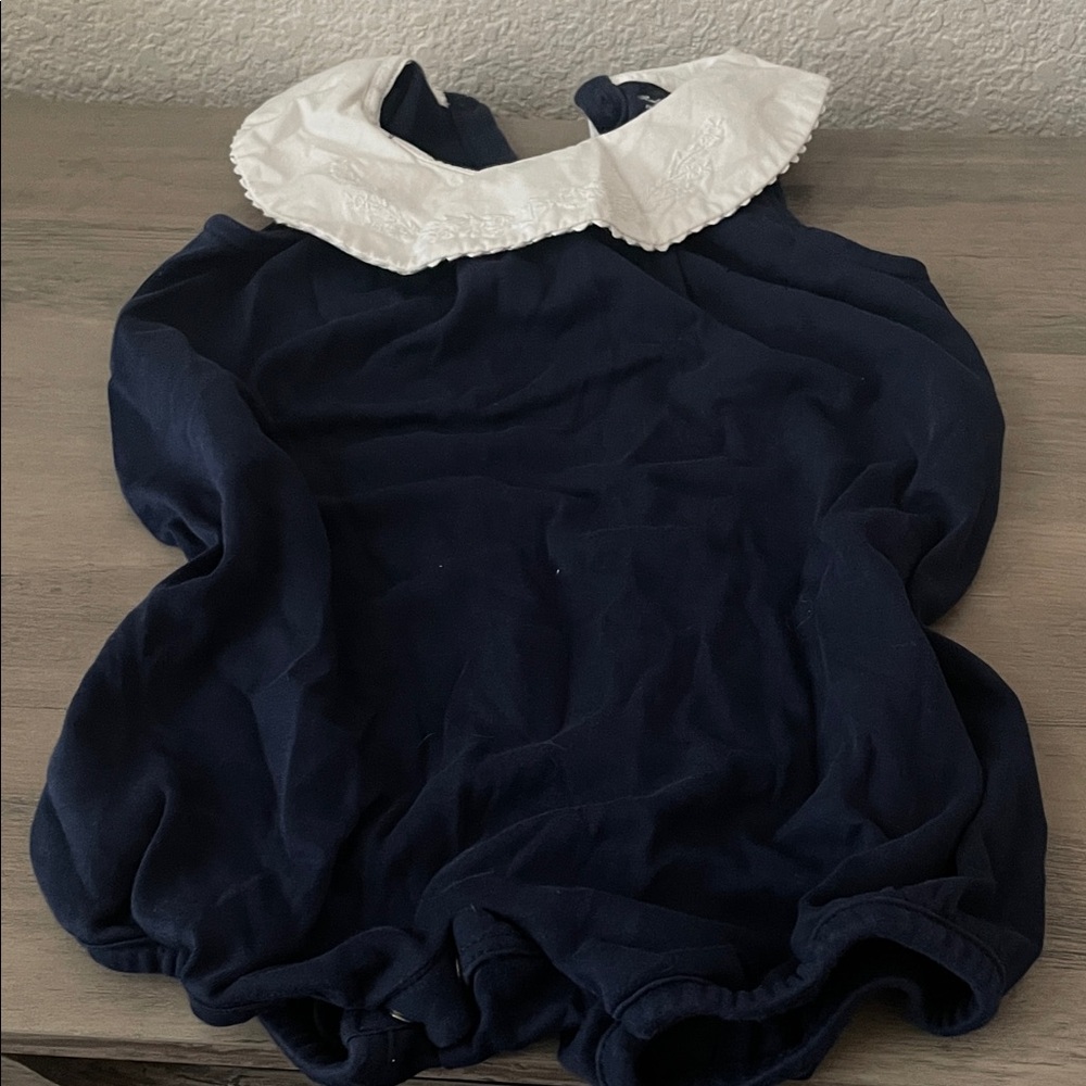 Ralph Lauren Dark Blue Bodysuit with White Collar
